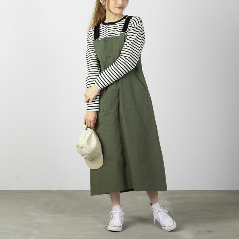 NAVY ミリタリージャンパースカート レディース商品画像-2