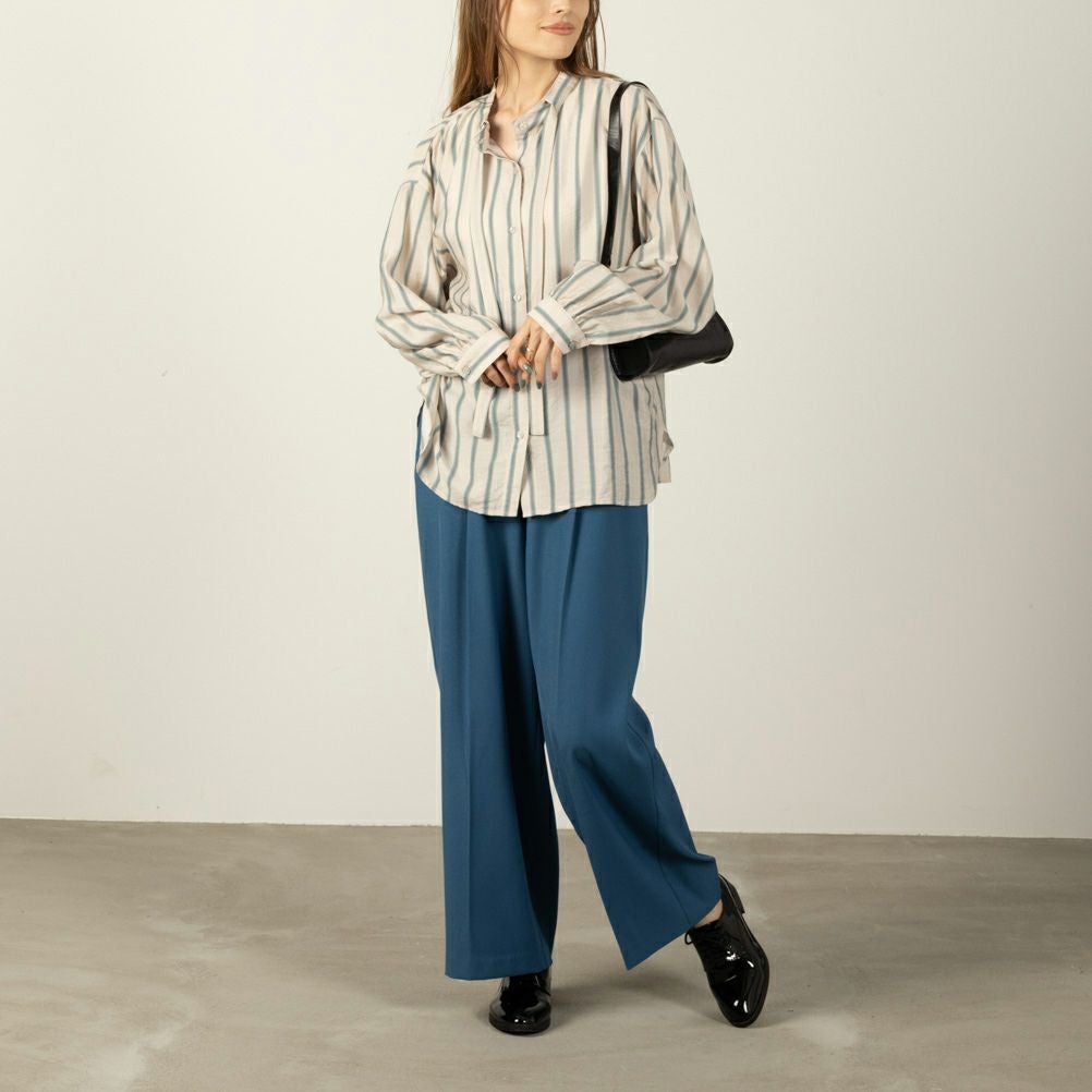 オードリーリボン付きシャツ レディース