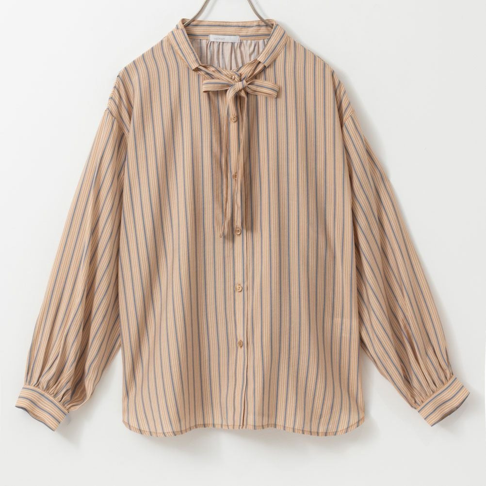 オードリーリボン付きシャツ レディース