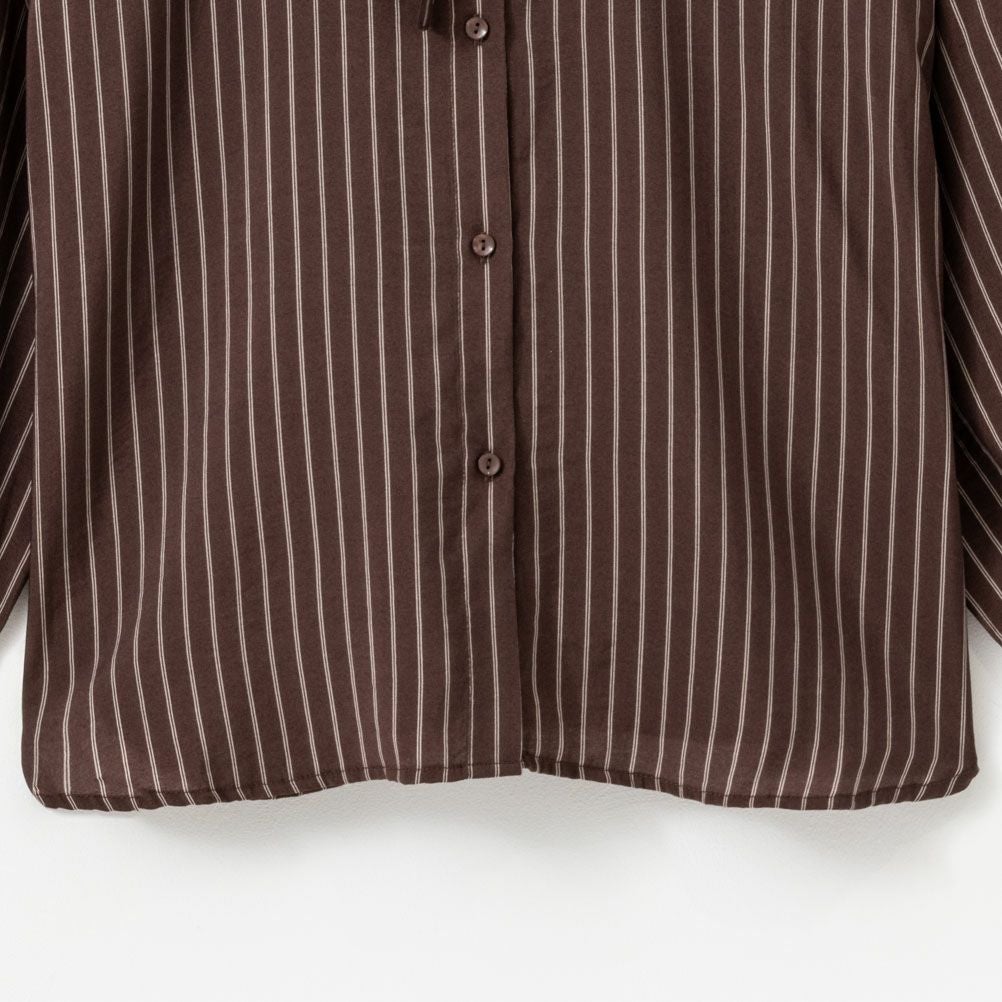 オードリーリボン付きシャツ レディース