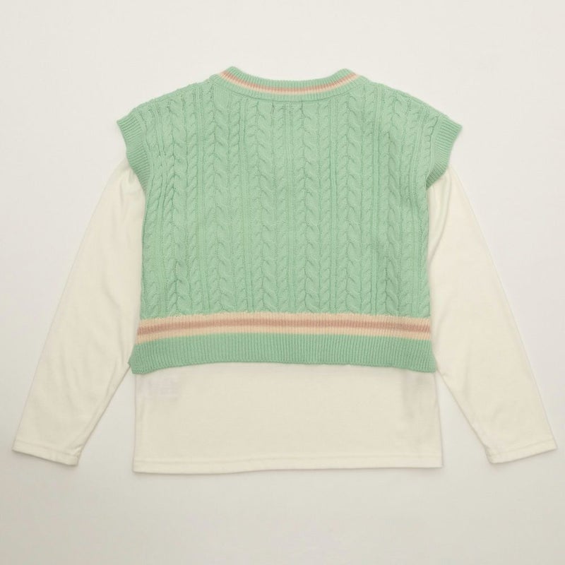 [期間限定knit]RICH MIX  ニットベストアンサンブル キッズ商品画像-3