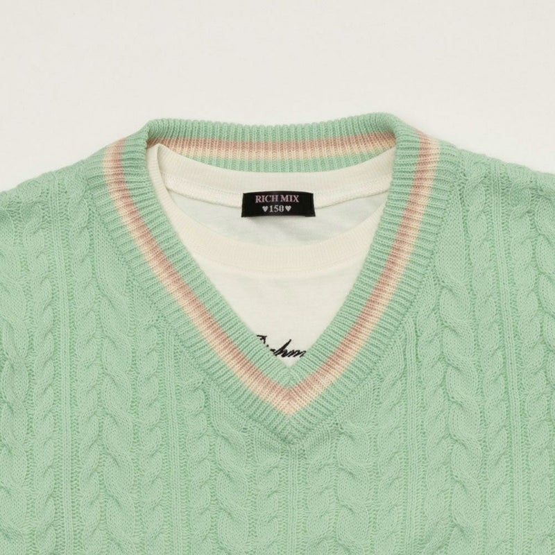 [期間限定knit]RICH MIX  ニットベストアンサンブル キッズ商品画像-4