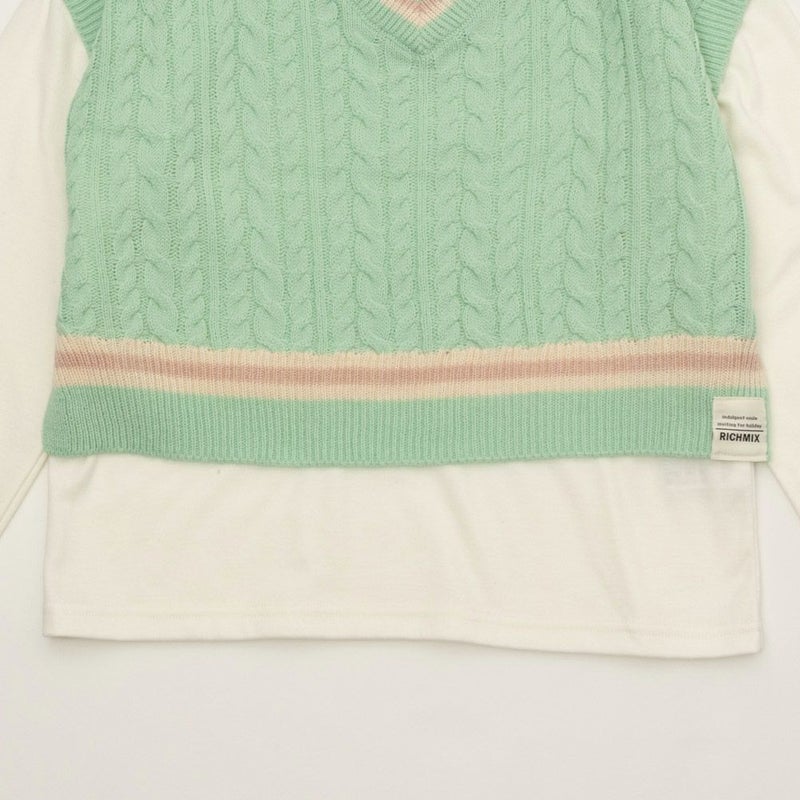 [期間限定knit]RICH MIX  ニットベストアンサンブル キッズ商品画像-6