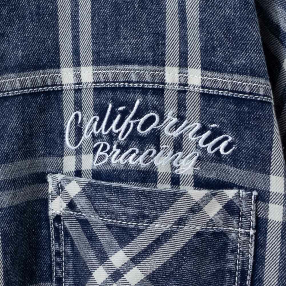 UNDERWRAPS 刺繍デニムチェックシャツ レディース