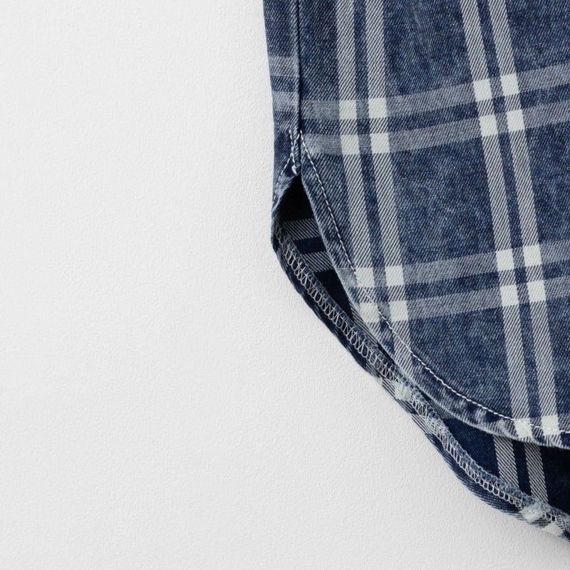 UNDERWRAPS  刺繍デニムチェックシャツ レディース商品画像-14