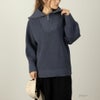 [期間限定knit]NAVY  セーラーカラーハーフジップアップニット レディース商品サムネイル-3