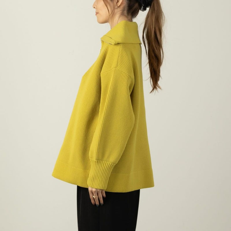 [期間限定knit]NAVY  セーラーカラーハーフジップアップニット レディース商品画像-6