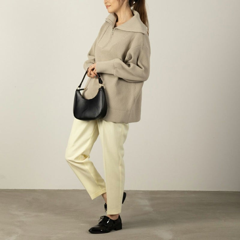 [期間限定knit]NAVY  セーラーカラーハーフジップアップニット レディース商品画像-10