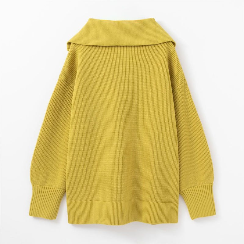 [期間限定knit]NAVY  セーラーカラーハーフジップアップニット レディース商品画像-12