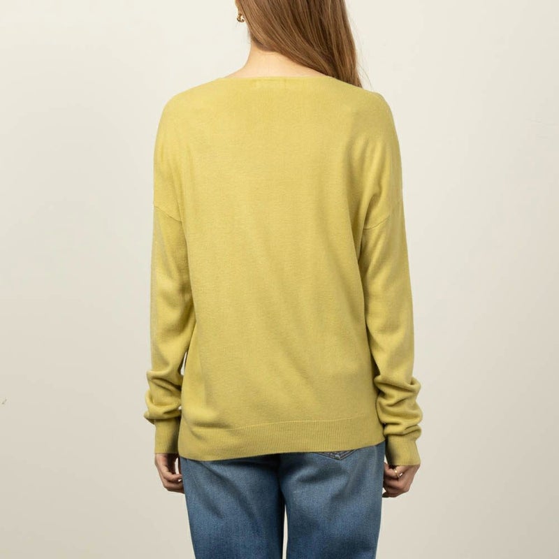 [期間限定knit]NAVY 洗えるニット カシミヤタッチVネックプルオーバー レディース商品画像-9