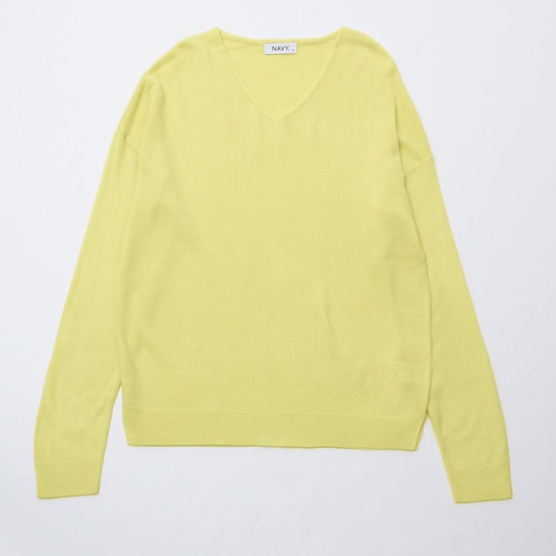 [期間限定knit]NAVY 洗えるニット カシミヤタッチVネックプルオーバー レディース商品画像-15