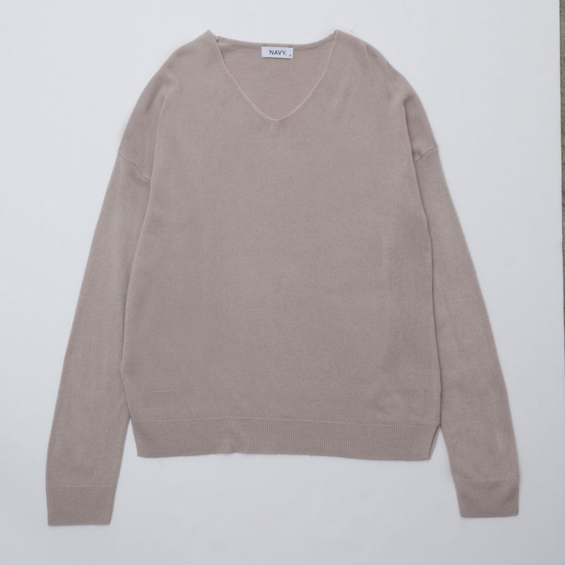 [期間限定knit]NAVY 洗えるニット カシミヤタッチVネックプルオーバー レディース商品画像-17