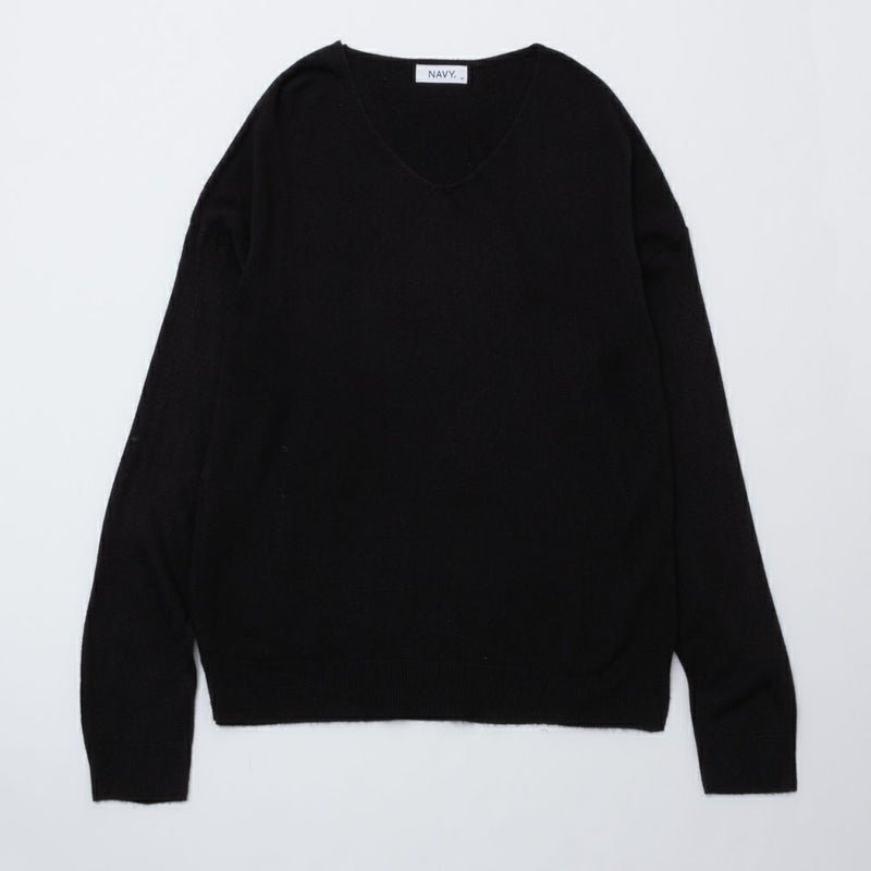 NAVY 洗えるニット カシミヤタッチVネックプルオーバー レディース商品画像-18