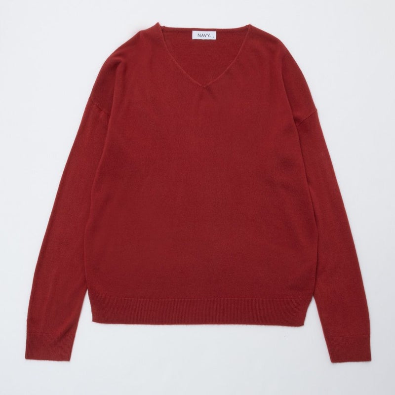 [期間限定knit]NAVY 洗えるニット カシミヤタッチVネックプルオーバー レディース商品画像-19