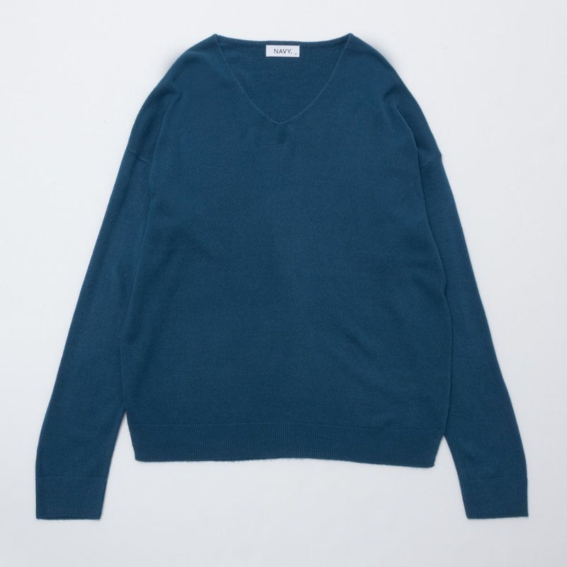 [期間限定knit]NAVY 洗えるニット カシミヤタッチVネックプルオーバー レディース商品画像-20