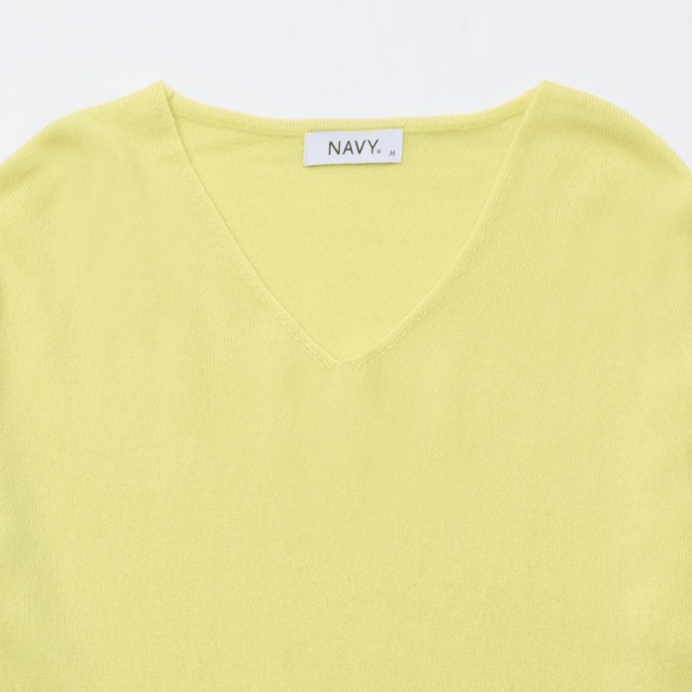 NAVY カシミヤタッチVネックプルオーバー レディース