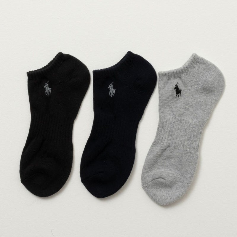 POLO RALPH LAUREN アンクルソックス ロゴ入り 3足組 メンズ商品画像-1