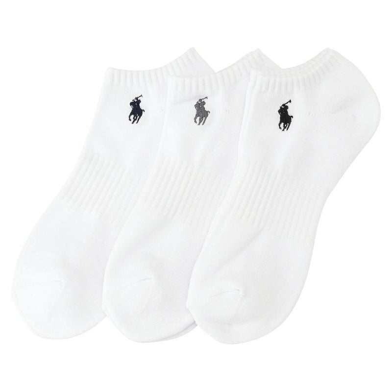 POLO RALPH LAUREN アンクルソックス ロゴ入り 3足組 メンズ商品画像-2