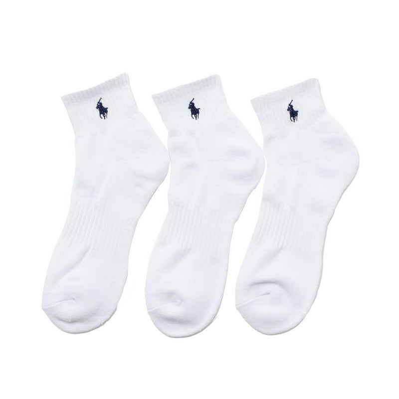 POLO RALPH LAUREN クォーターソックス ロゴ入り 3足組 メンズ商品画像-2