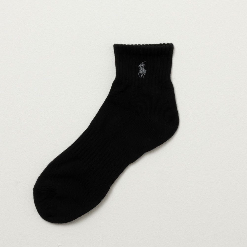 POLO RALPH LAUREN クォーターソックス ロゴ入り 3足組 メンズ