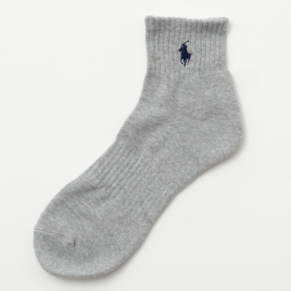 POLO RALPH LAUREN クォーターソックス ロゴ入り 3足組 メンズ