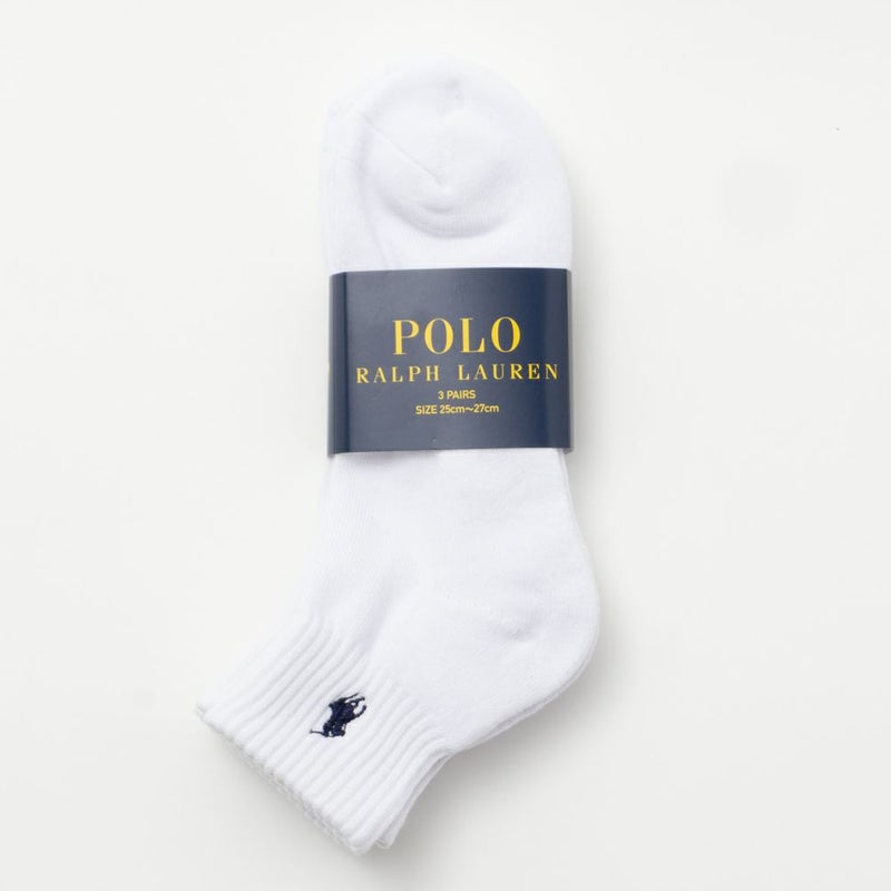 POLO RALPH LAUREN  クォーターソックス ロゴ入り 3足組 メンズ商品画像-18