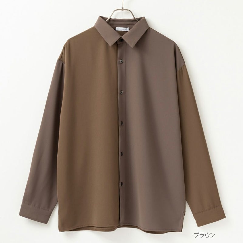 URBAN COLLECTION  ドレープツイル切替シャツ メンズ商品画像-2