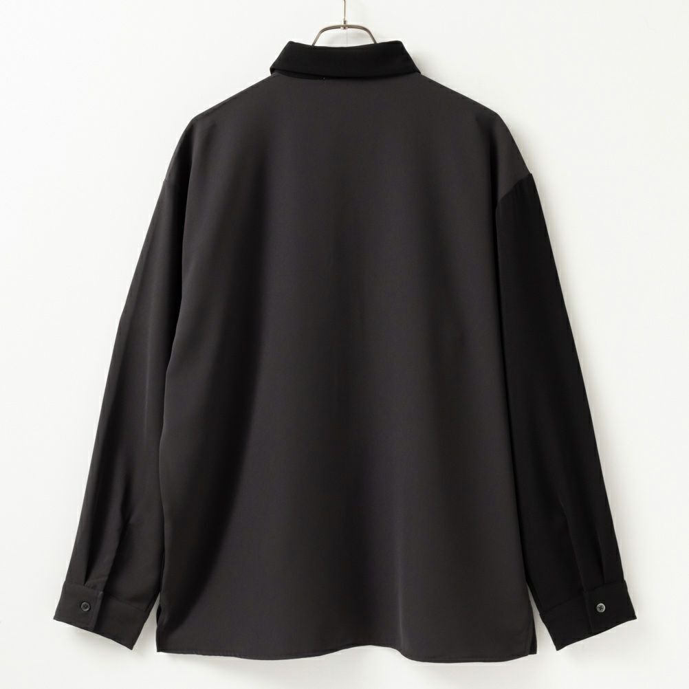 URBAN COLLECTION ドレープツイル切替シャツ メンズ