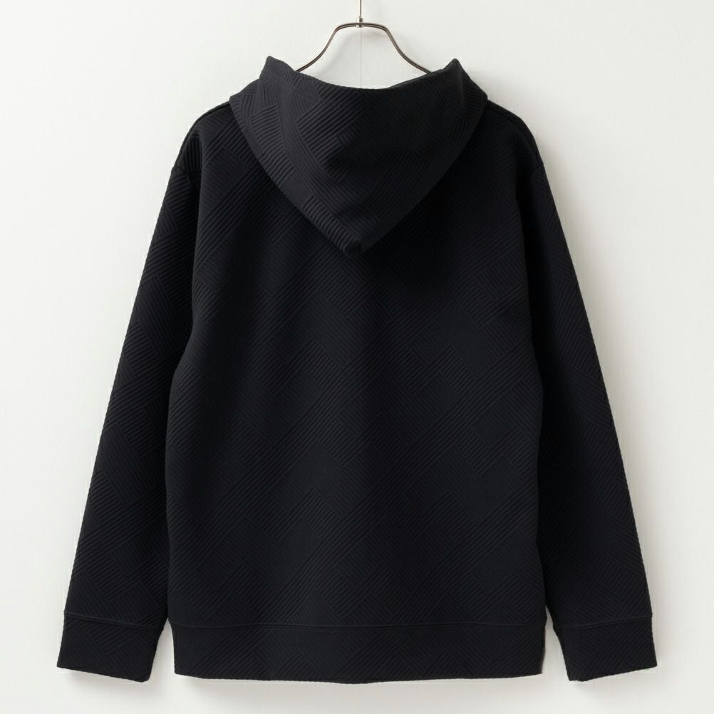 NAVY 幾何学柄キルトパーカー メンズ