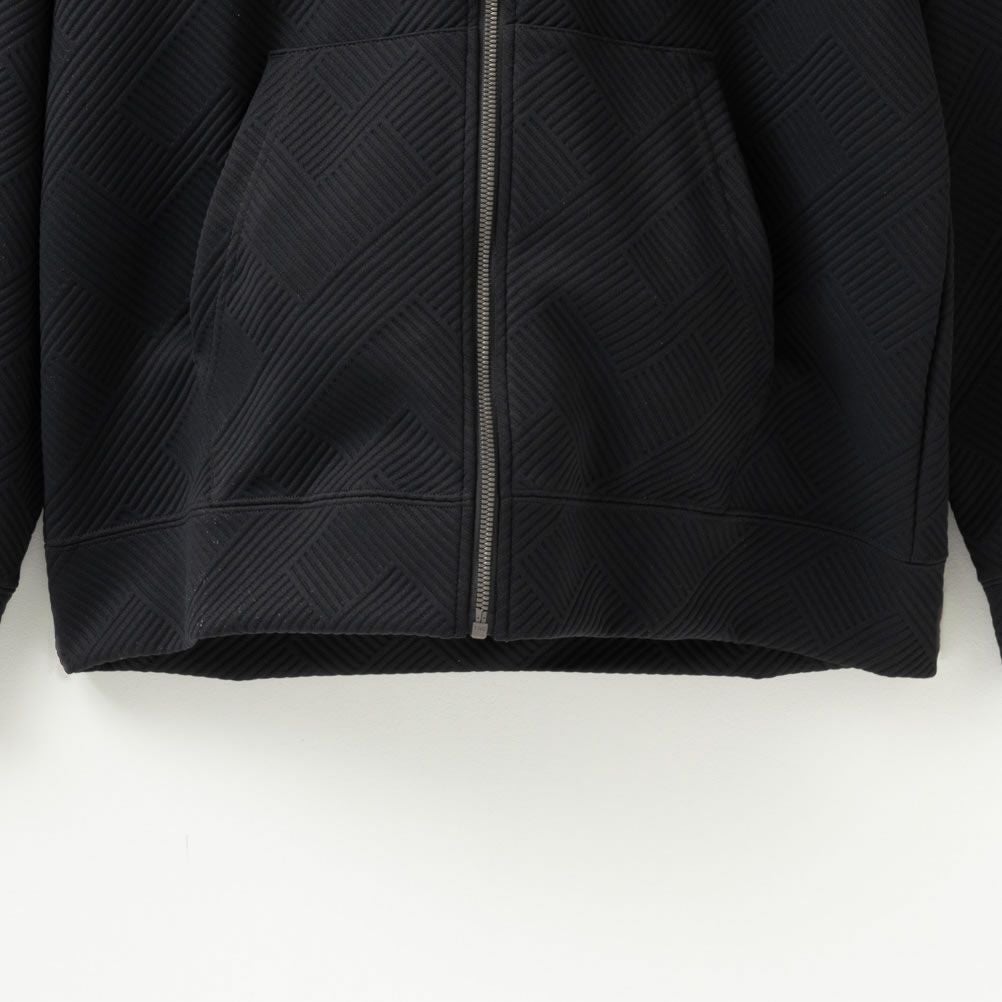 NAVY 幾何学柄キルトパーカー メンズ