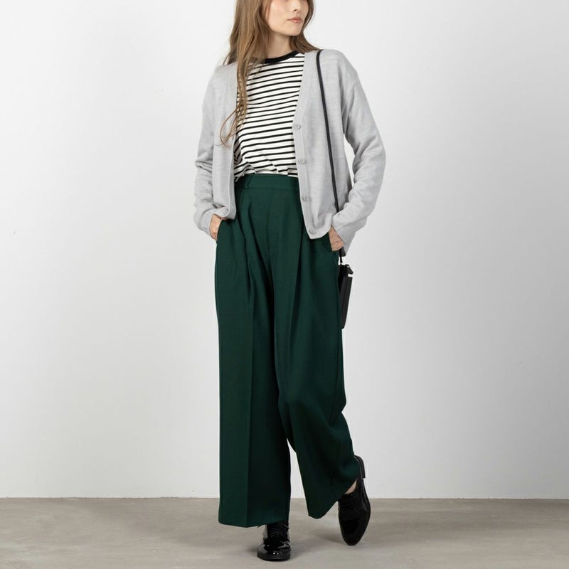 [期間限定knit]NAVY 洗えるニット カシミヤタッチカーディガン レディース商品画像-4