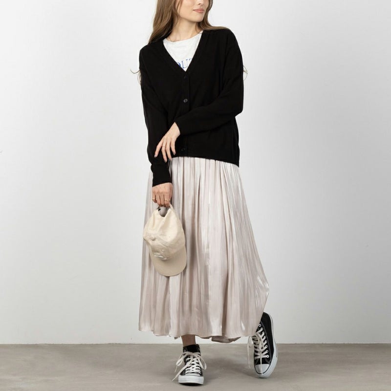 [期間限定knit]NAVY 洗えるニット カシミヤタッチカーディガン レディース商品画像-7