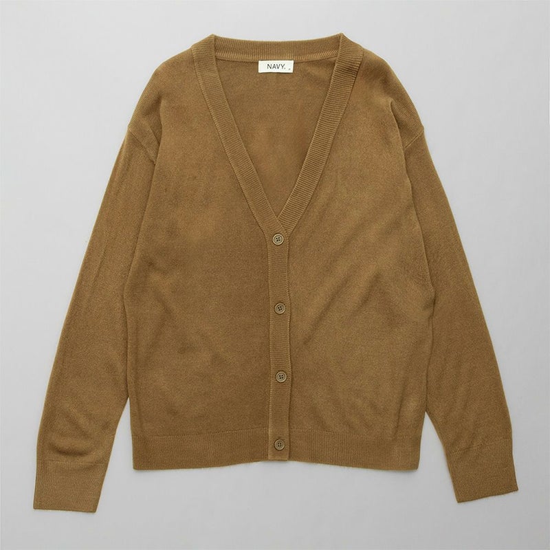 [期間限定knit]NAVY 洗えるニット カシミヤタッチカーディガン レディース商品画像-11