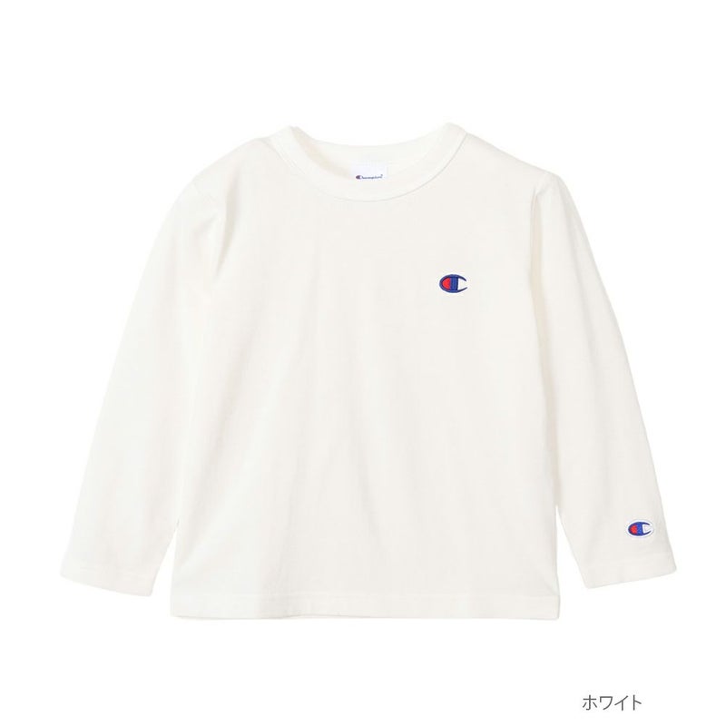 [期間限定価格]Champion  ワンポイント長袖Tシャツ キッズ メール便 対応商品商品画像-1