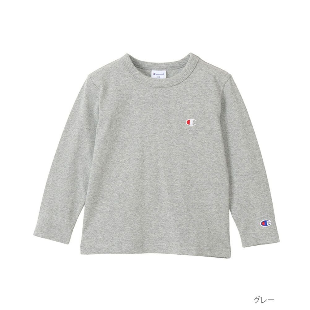 Champion ワンポイント長袖Tシャツ キッズ ネコポス 対応商品
