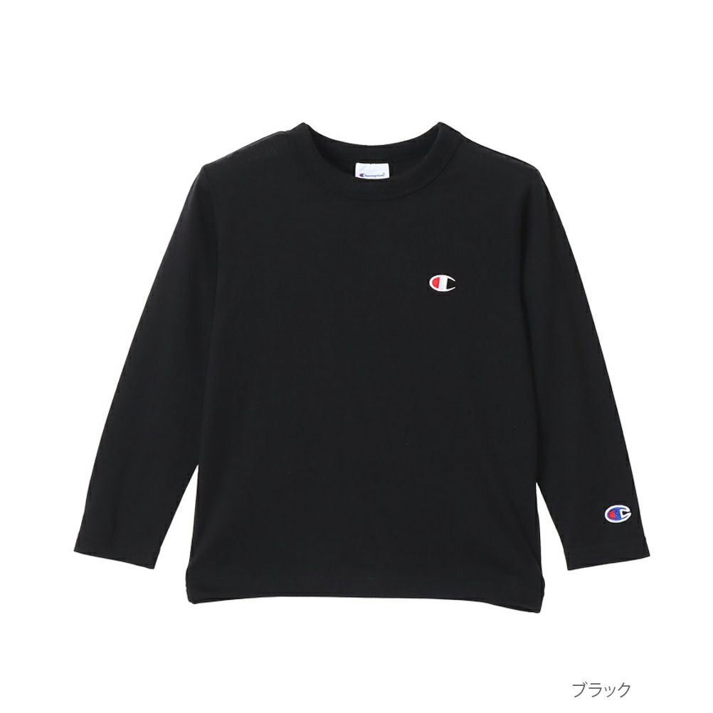 Champion ワンポイント長袖Tシャツ キッズ ネコポス 対応商品