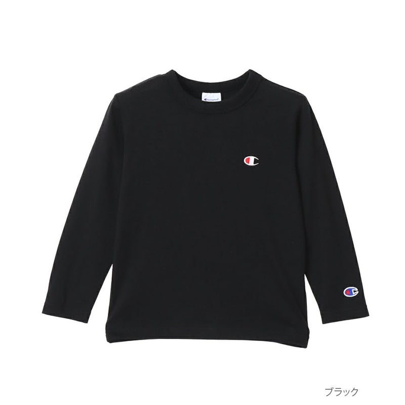 Champion ワンポイント長袖Tシャツ キッズ メール便 対応商品商品画像-3