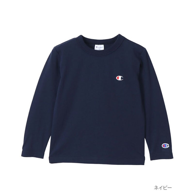 Champion ワンポイント長袖Tシャツ キッズ メール便 対応商品商品画像-4