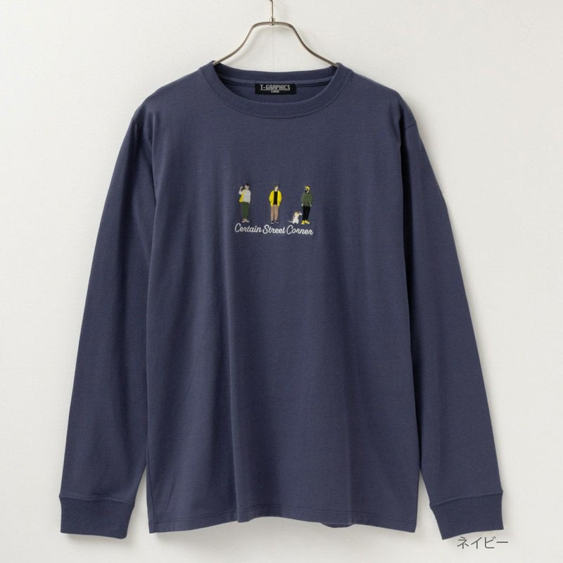 T-GRAPHICS  胸刺繍ロングスリーブTシャツ メンズ商品画像-4