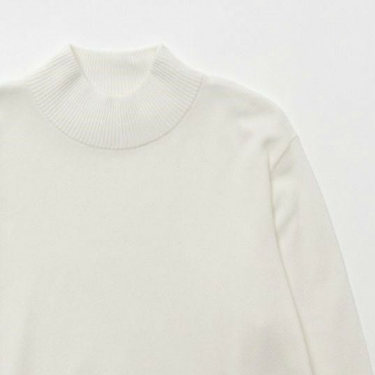 NAVY ウール混洗える素肌ニット ハイネック メンズ商品画像-1