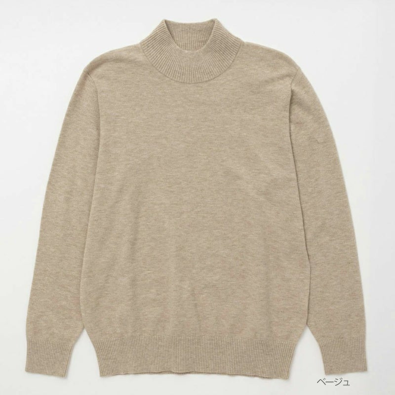 [期間限定knit]NAVY ウール混洗える素肌ニット ハイネック メンズ商品画像-4