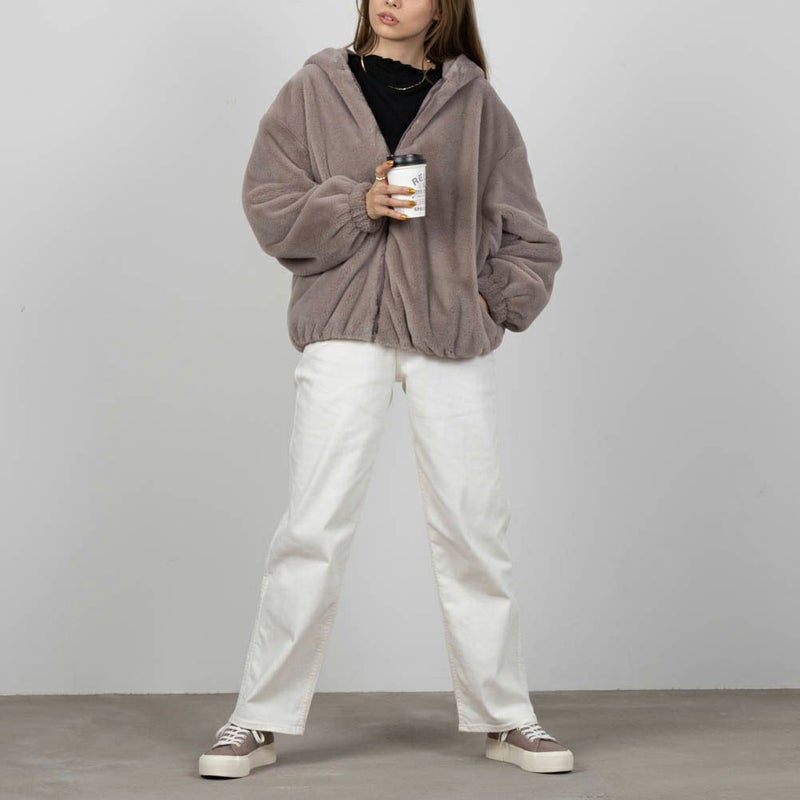 [期間限定価格]NAVY  フェイクファーパーカー レディース商品画像-4