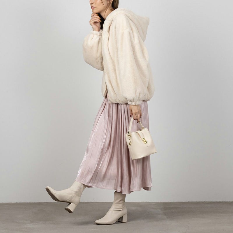 [期間限定価格]NAVY  フェイクファーパーカー レディース商品画像-7