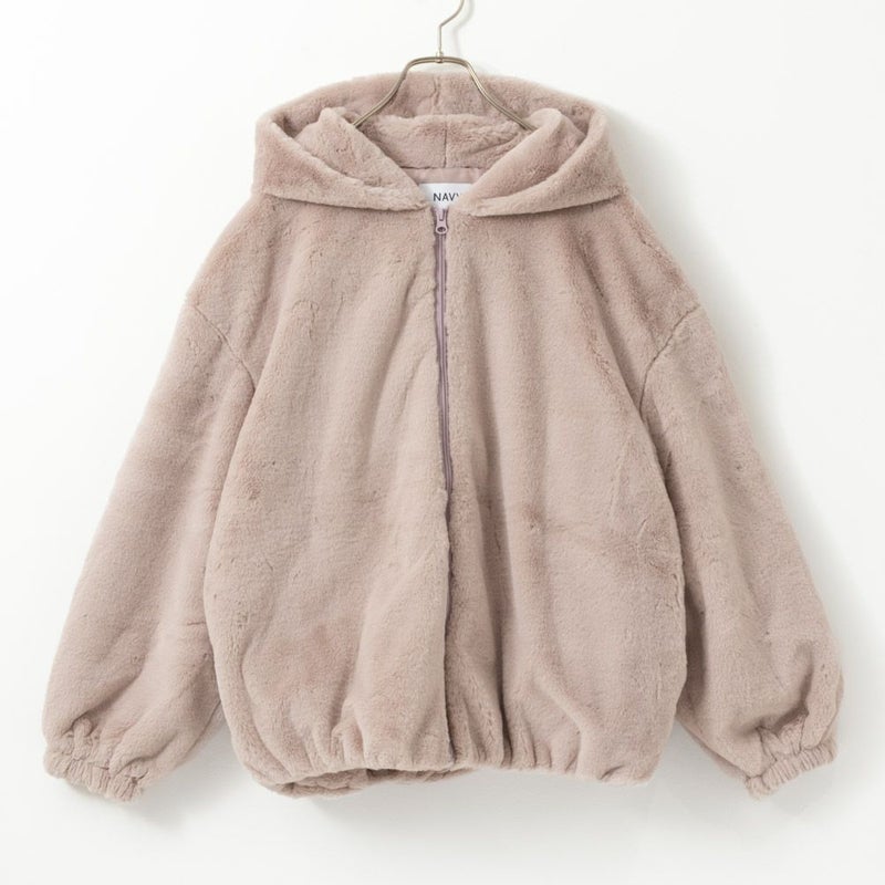 [期間限定価格]NAVY  フェイクファーパーカー レディース商品画像-12