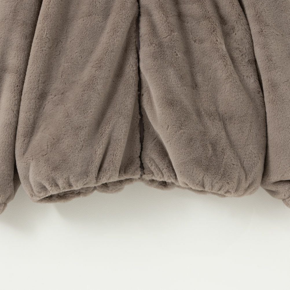 NAVY フェイクファーパーカー レディース