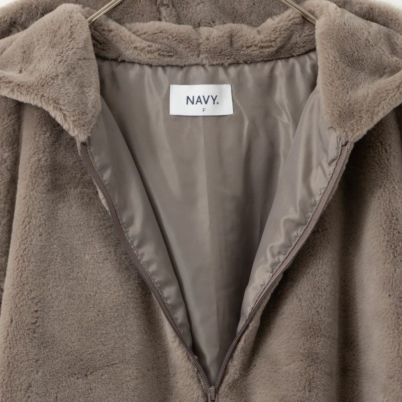 [期間限定価格]NAVY  フェイクファーパーカー レディース商品画像-17