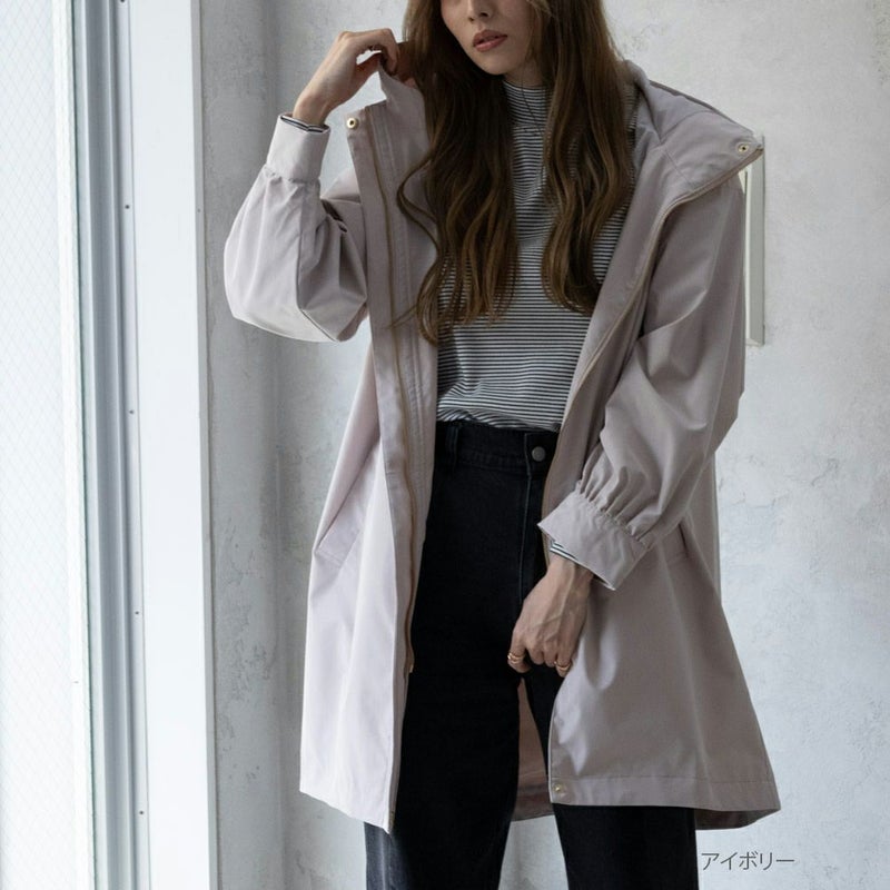 NAVY miliCo ミリコ ミリタリー アウター はっ水Aラインコート レディース商品画像-1