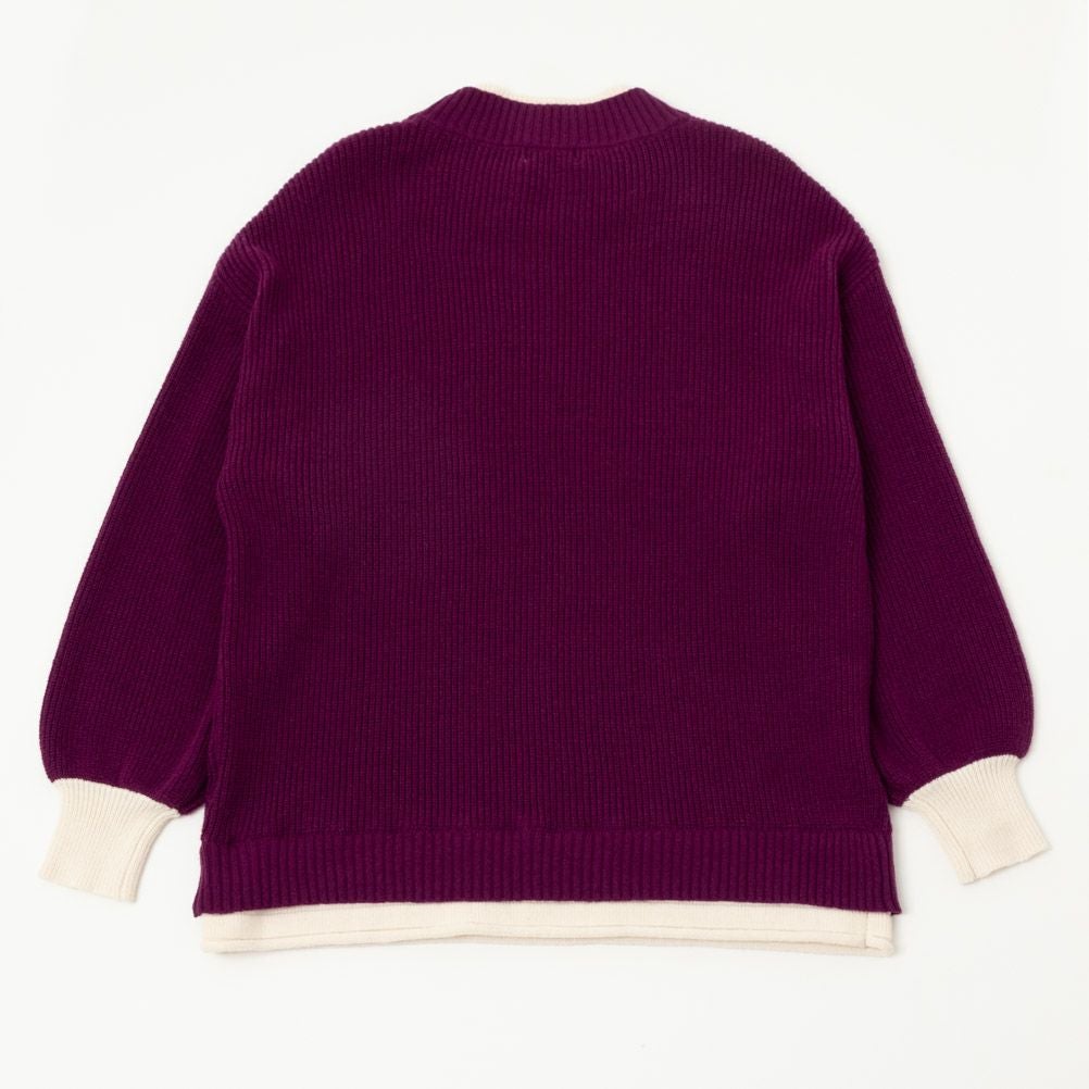 NAVY フェイクレイヤードプルオーバー レディース