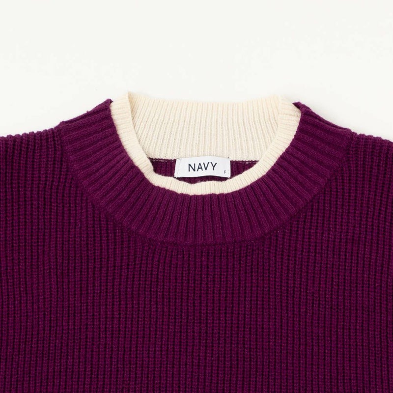 NAVY  フェイクレイヤードプルオーバー レディース商品画像-15