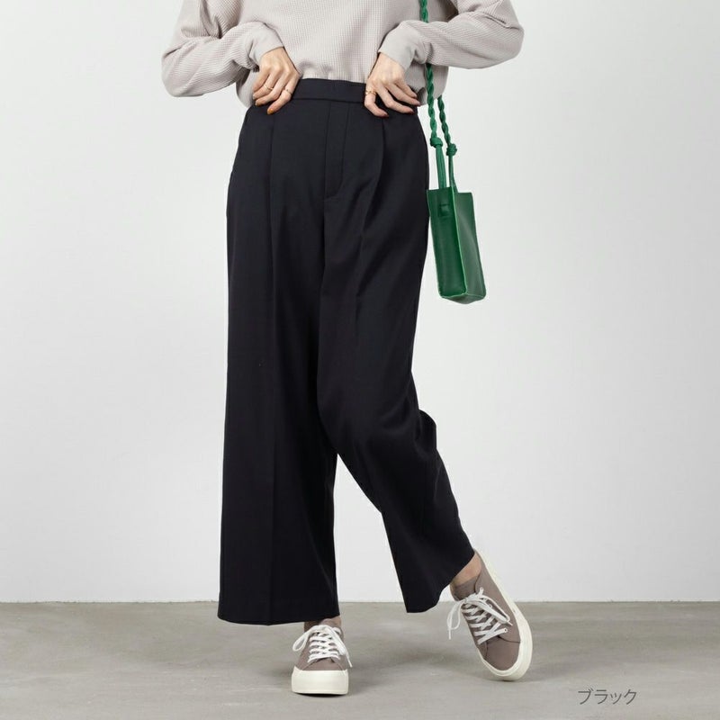 NAVY  ウィークストレッチワイドパンツ レディース商品画像-3